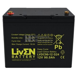 Bater�a Liven Battery LVDC90-12 | 12 voltios 90 amperios Ciclo Profundo